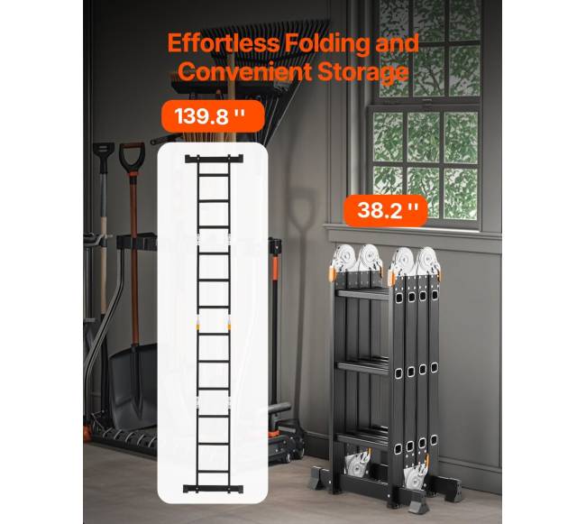 Daugiafunkcinės kopėčios 7-in-1 su platforma4