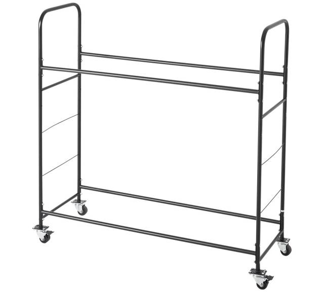 Dvigubo lentynos riedantis padangų stovas10