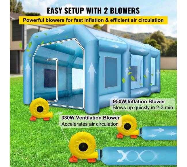 Pripučiama dažymo kabina 8 x 4,5 x 3 m5