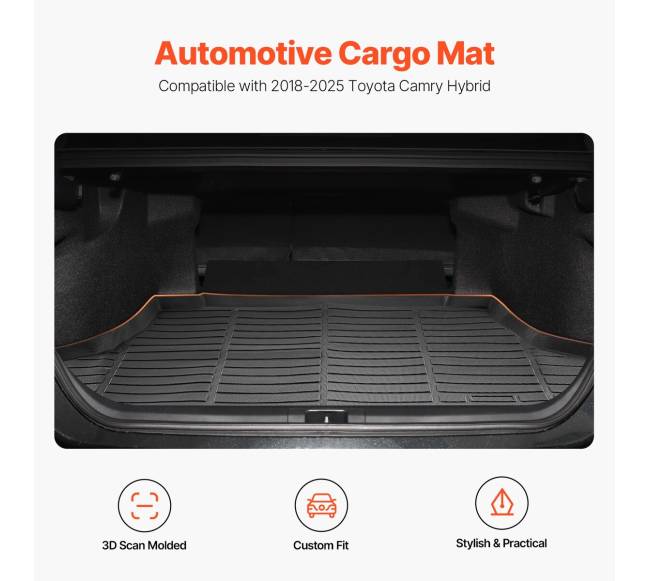 Visų orų bagažinės kilimėlis Toyota Camry 2018-20251