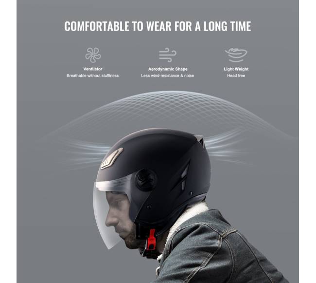 34 veido motociklo šalmas su "Bluetooth" lizdu4