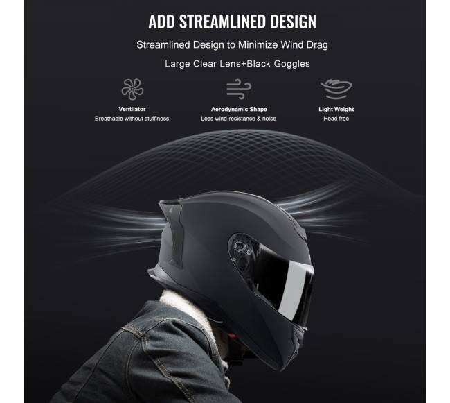 Pilno veido motociklininko šalmas su „Bluetooth“ lizdu4