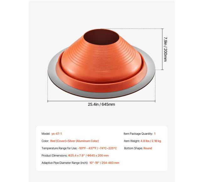Metalinė stogo vamzdžio sandarinimo guma6