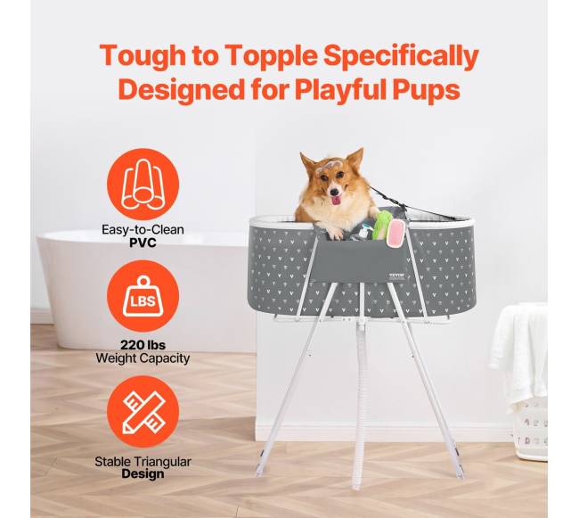 Sulankstoma šunų vonia pilkiems augintiniams3