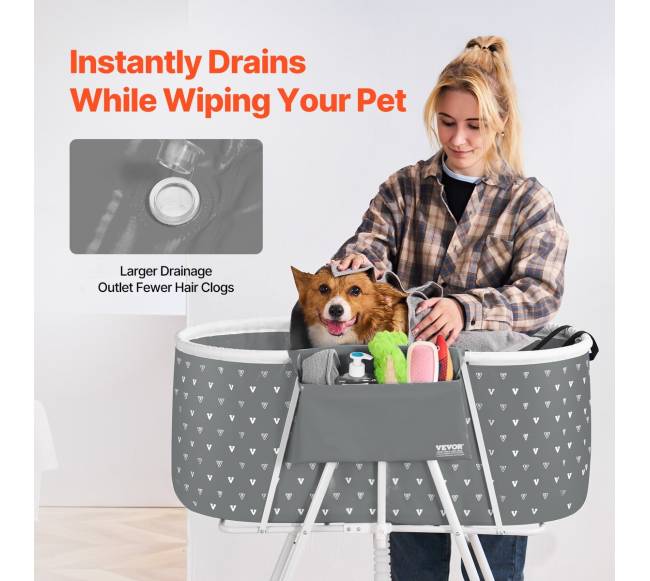 Sulankstoma šunų vonia pilkiems augintiniams4