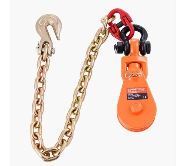 2 tonų keltuvas su bloku ir grandine automobiliams0