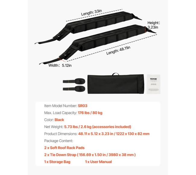 Stogo laikiklio paminkštinimai 84 cm, 80 kg6