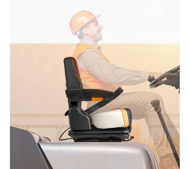 Universalus šakinio krautuvo sėdynė su reguliuojama atlošu7