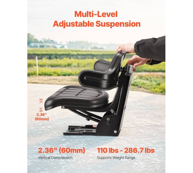 Reguliuojama vandeniui atspari šakinių krautuvų sėdynė2