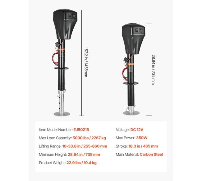Elektrinis priekabos kėliklis 2267 kg RV ir kemperiui6