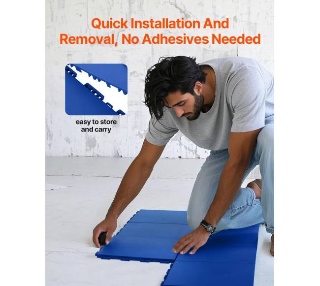 Sporto grindų plytelių rinkinys 8 vnt. mėlynos4