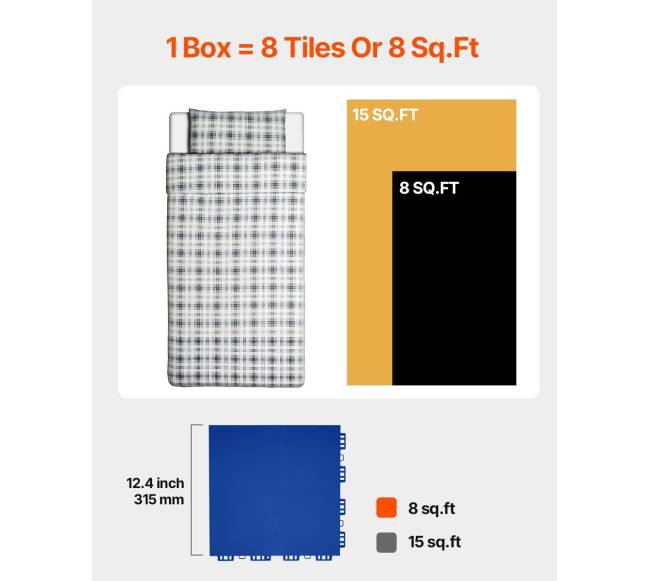 Sporto grindų plytelių rinkinys 8 vnt. mėlynos5