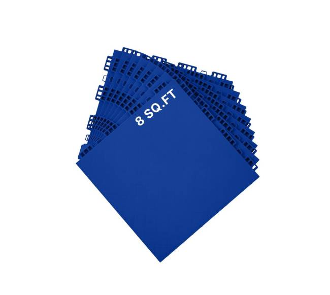 Sporto grindų plytelių rinkinys 8 vnt. mėlynos8