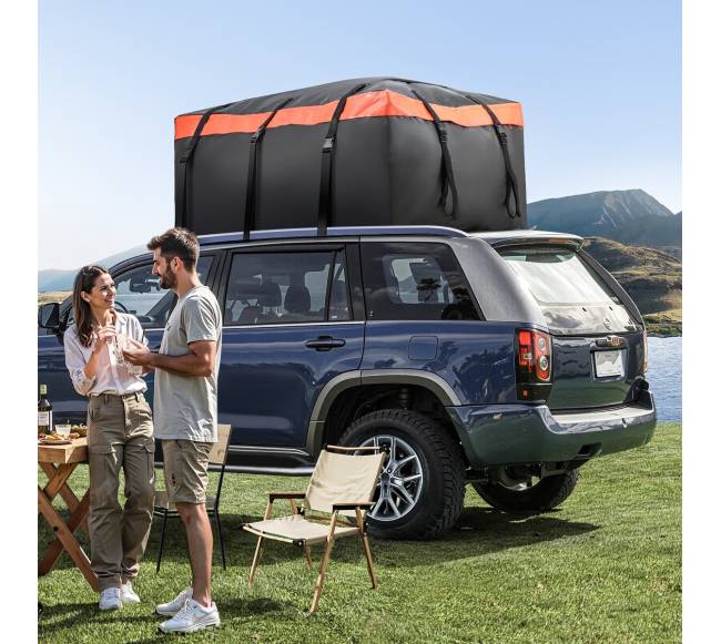 Automobilinė stogo bagažinė 649 litrų 840D PVC7