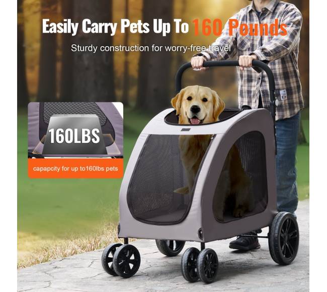 Šunų vežimėlis keturiais ratais 73 kg1