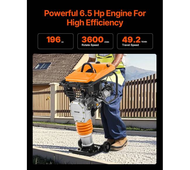 6,5 AG 196 cc vibroplokštė tamperis3