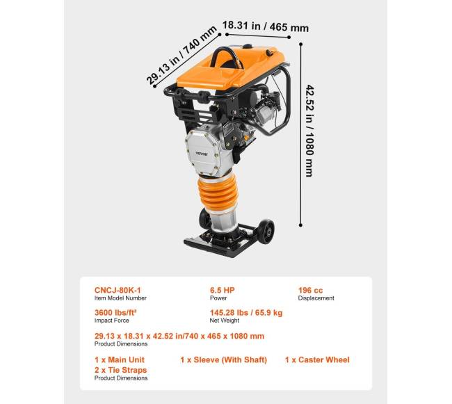 6,5 AG 196 cc vibroplokštė tamperis6