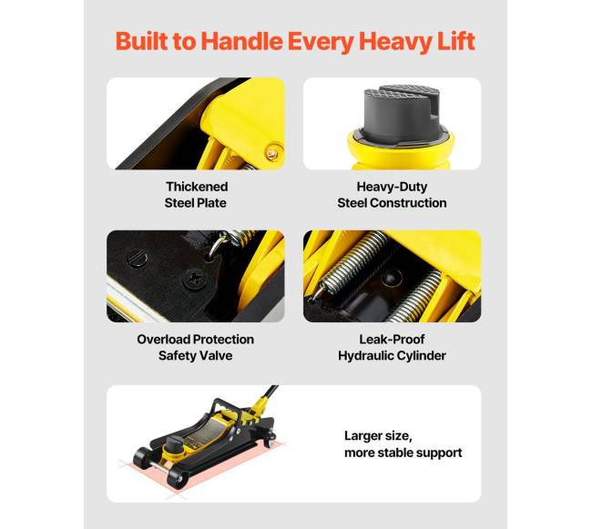 2,5 tonų žemo profilio domkratas3