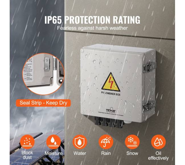 Saulės PV skirstymo dėžė 4 gijų 10A IP653