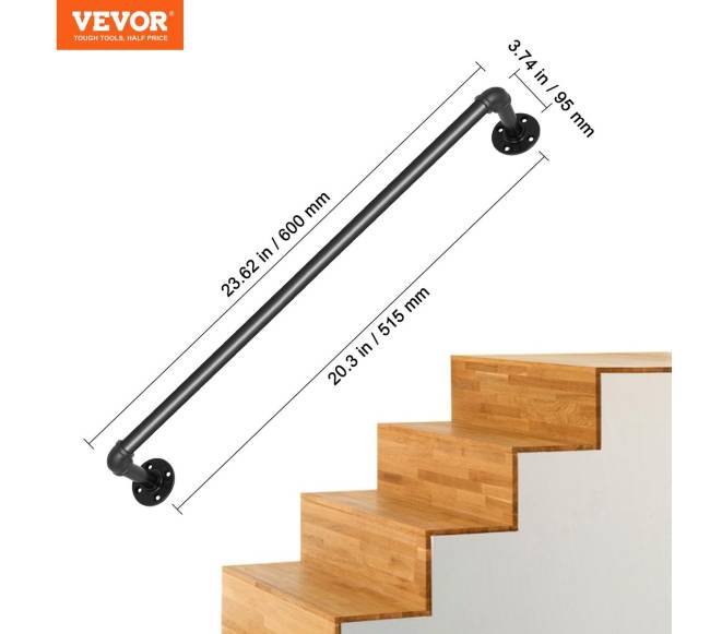 Laiptų turėklai sienai montuoti6