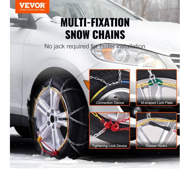 Manganinės plieno sniego grandinės padangoms 2 vnt.1