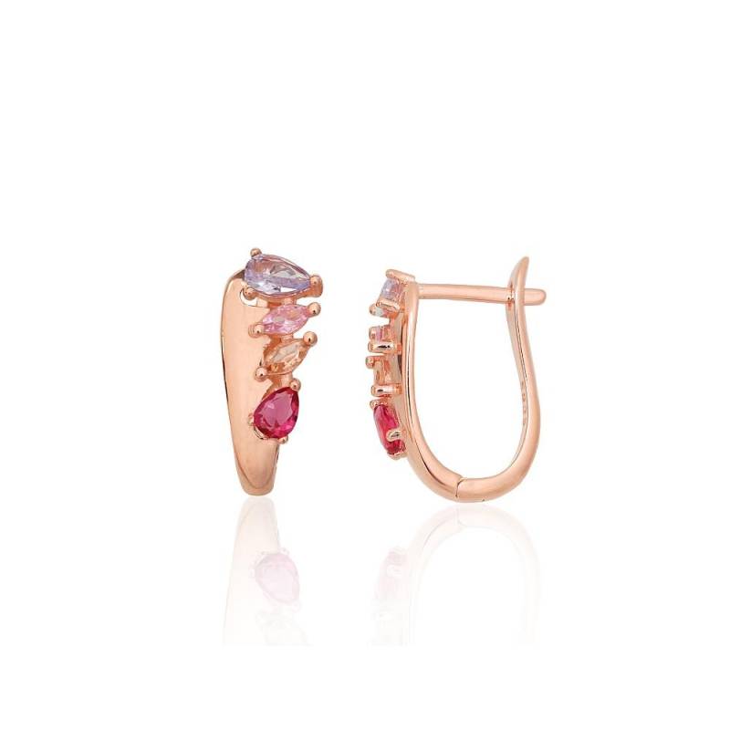 Sidabriniai auskarai ant cilindrinės spynos0