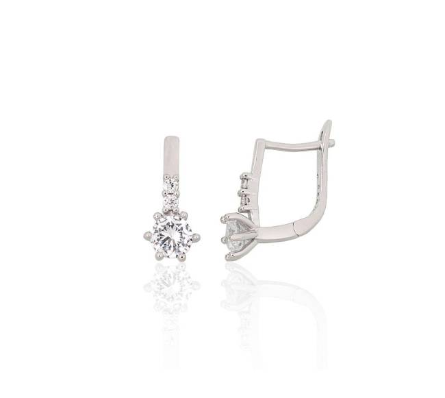 Sidabriniai auskarai ant cilindrinės spynos0