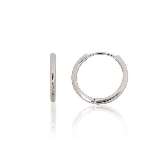 Sidabriniai auskarai su apvaliu segtuku0