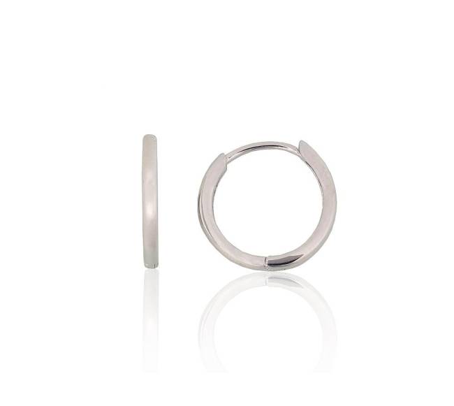 Sidabriniai auskarai su apvaliu segtuku0