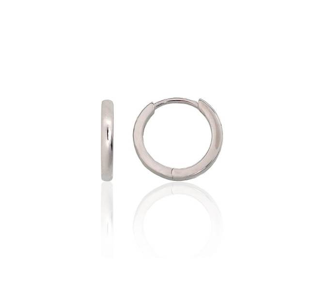 Sidabriniai auskarai su apvaliu segtuku0