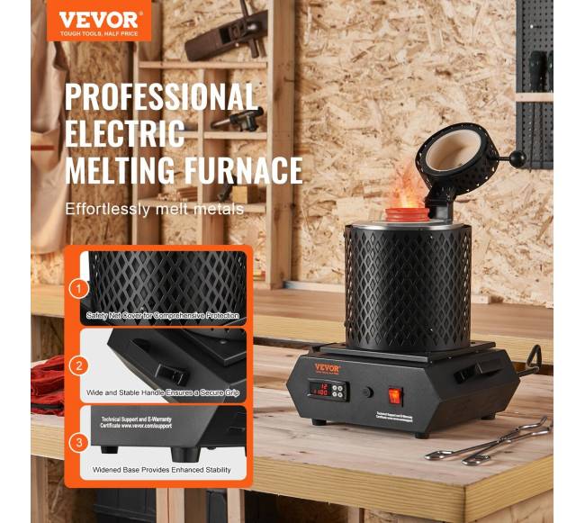 Auksui lydyti elektrinė krosnelė su grafito tigliais1