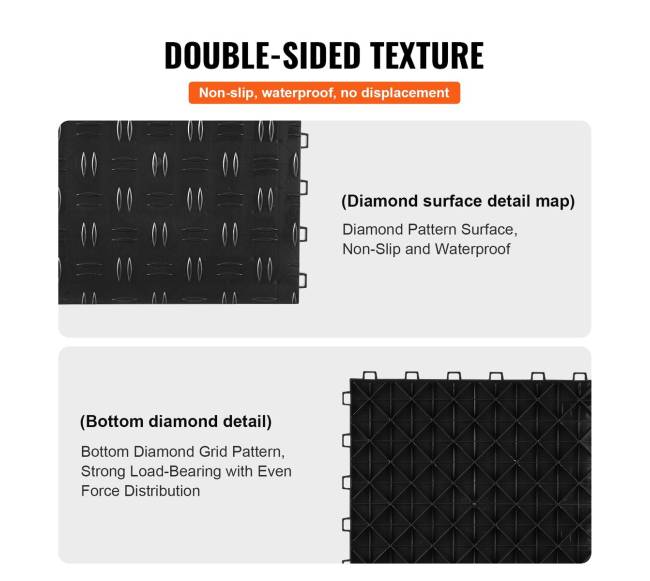 Tarpusavyje sujungiamos garažo plytelės, juodos3