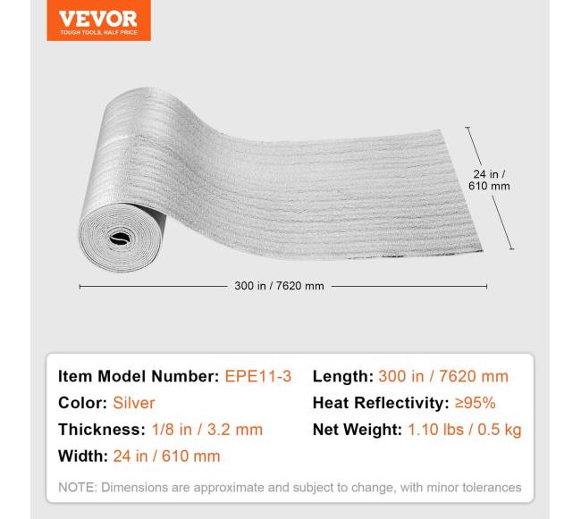 Dviejų atspindžių izoliacinis ritinys 61 cm x 7.62 m6