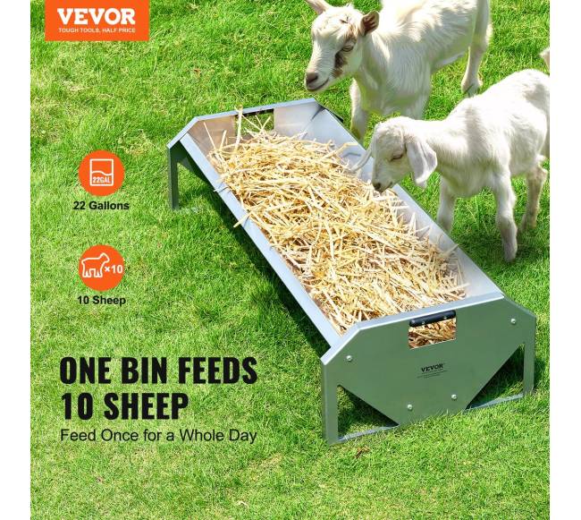 Gyvulių šėryklė 114 cm ilgio, telpa 10 avių1