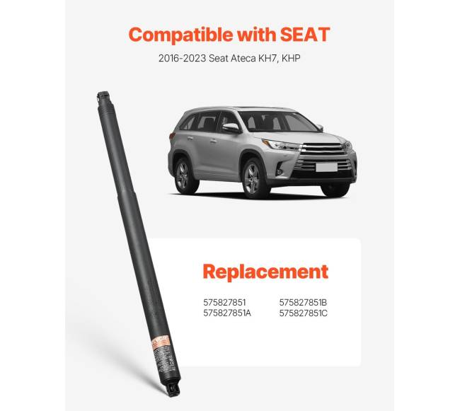 Galinių durų atramos Ateca 2016-20231