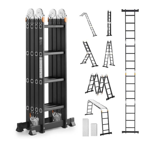 Daugiafunkcės sulankstomos kopėčios su platforma0