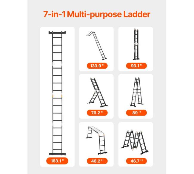 Daugiafunkcės sulankstomos kopėčios su platforma1