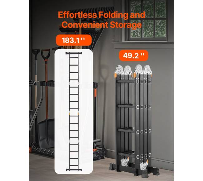 Daugiafunkcės sulankstomos kopėčios su platforma4