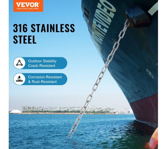 Valties inkarinė grandinė iš nerūdijančio plieno 1,2 m1