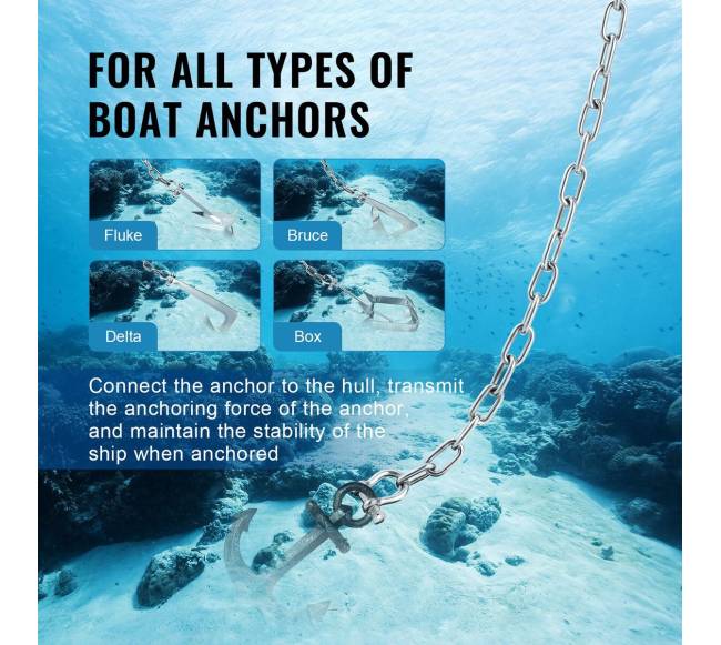 Valties inkarinė grandinė iš nerūdijančio plieno 1,2 m5