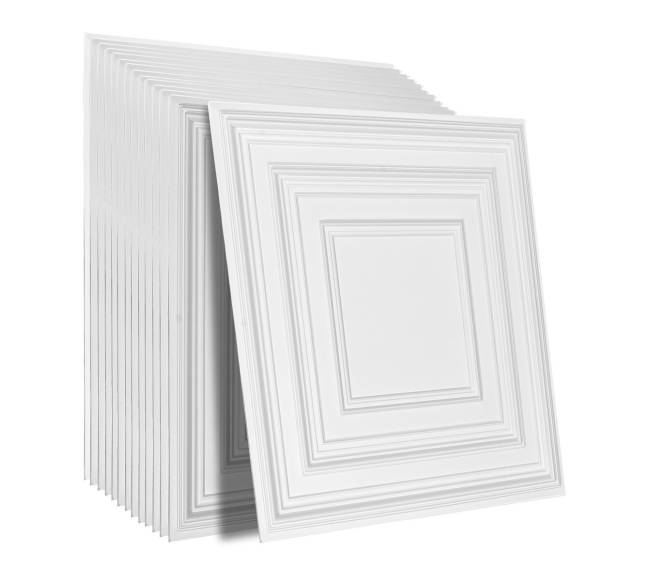 Lubų plytelės 12 vnt. PVC 60x60 cm9