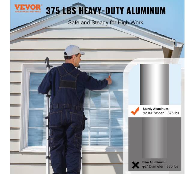 Teleskopinė išskleidžiama kopėčia 6,2 m, reguliuojama1