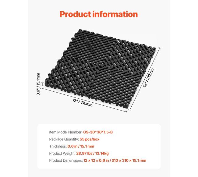 Modulinės drenažinės plytelės 30 cm x 30 cm6