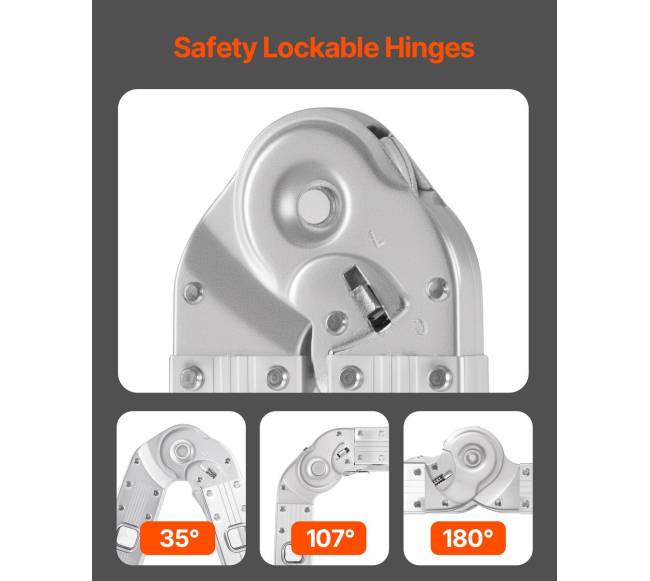 Daugiafunkcinės sulankstomos kopėčios 7-in-13