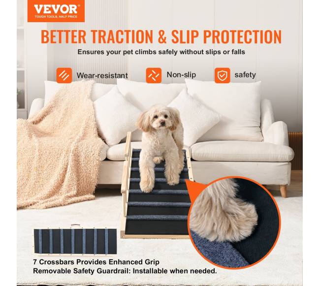 Sulankstomas medinis rampa šunims ir katėms1