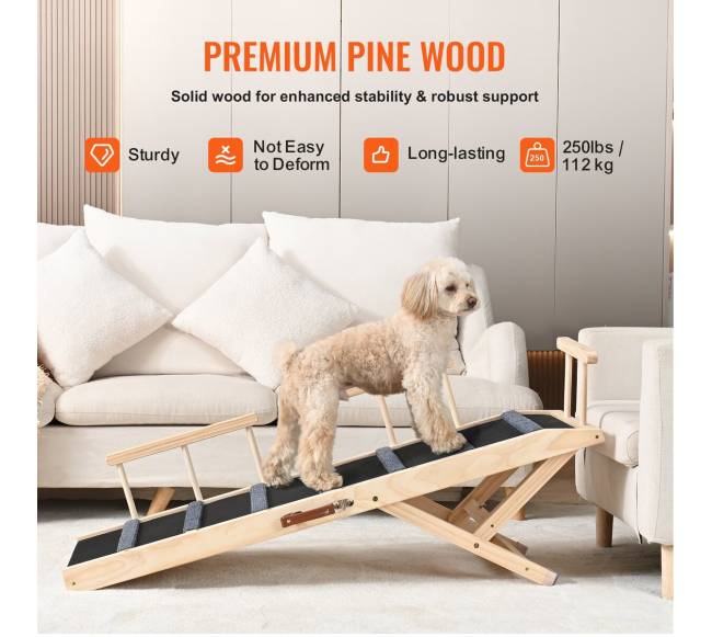 Sulankstomas medinis rampa šunims ir katėms3