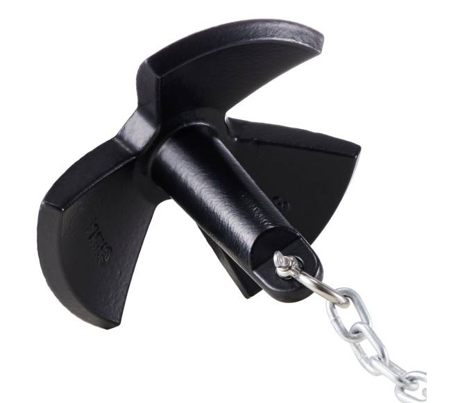 Upės inkaras, 13,6 kg, juodas vinilo danga10