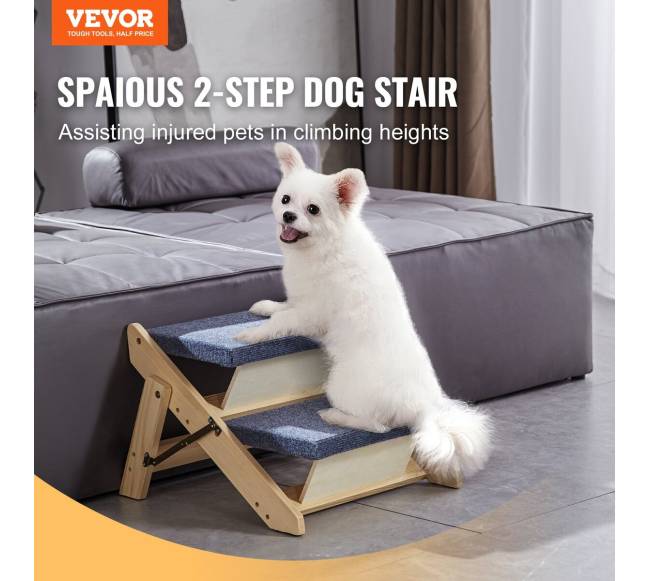 Mediniai šuns laiptai, sulankstomi 2 pakopų1
