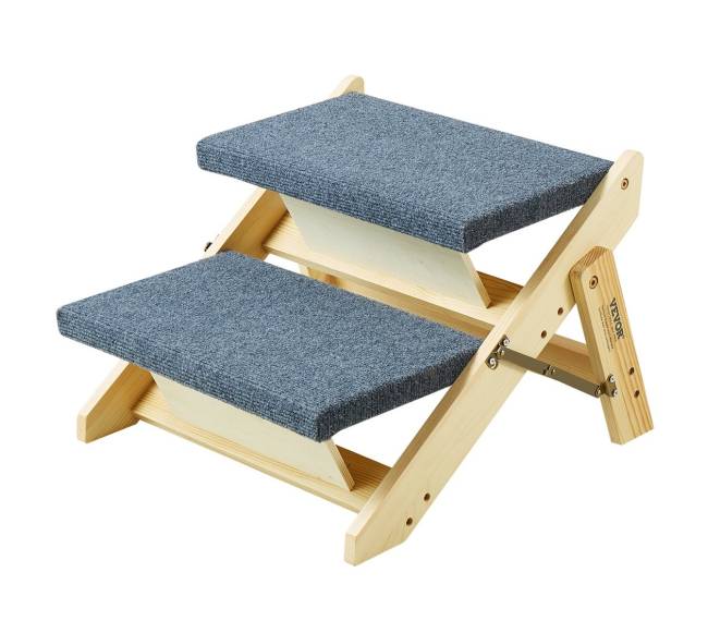 Mediniai šuns laiptai, sulankstomi 2 pakopų9