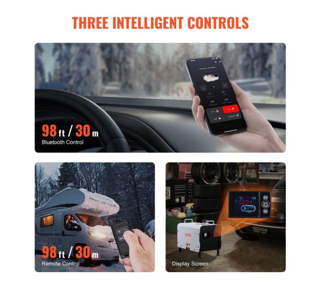 Dyzelinis oro šildytuvas 12V24V 8KW su Bluetooth5